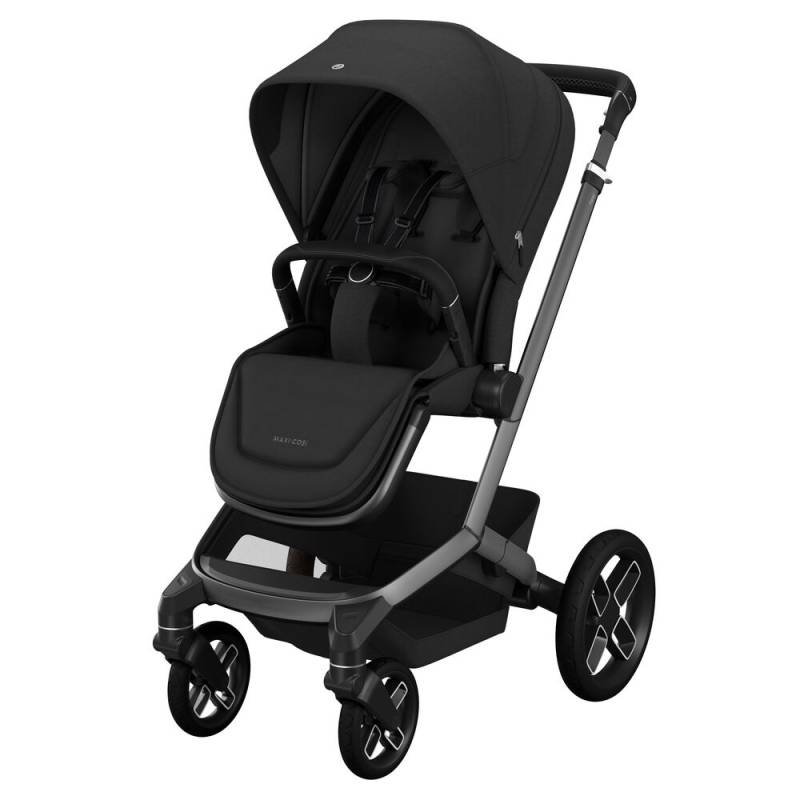 Maxi-Cosi Fame Stroller - Twillic Black (Dark Frame + Black Leather) von Maxi-Cosi