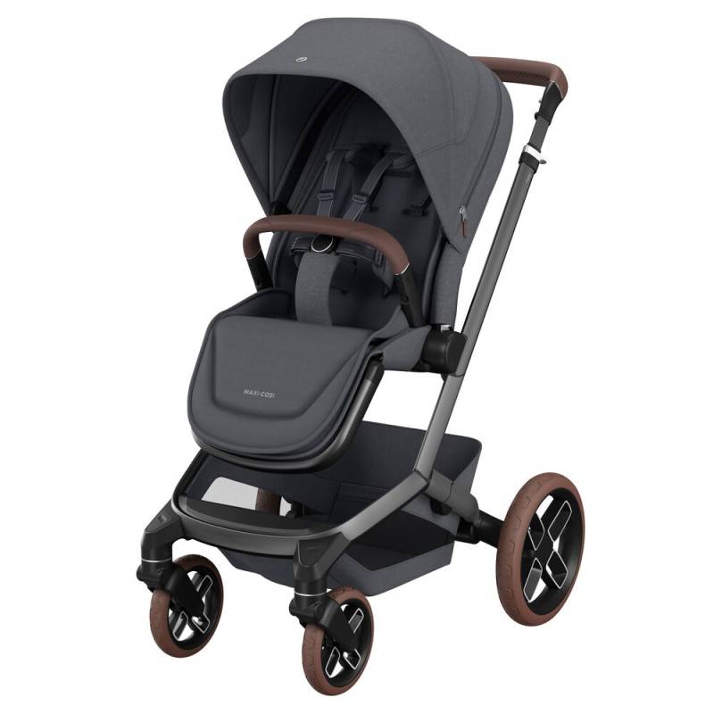 Maxi-Cosi Fame Stroller - Twillic Black (Dark Frame + Black Leather) von Maxi-Cosi