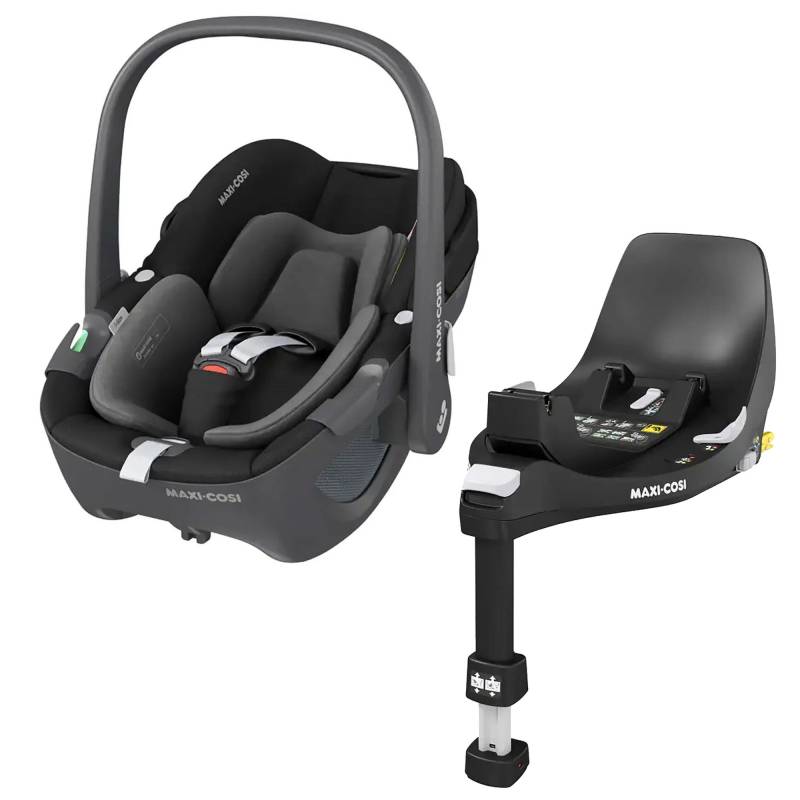 Maxi-Cosi Pebble 360 Babyschale inkl. FamilyFix 360 Basis, Essential Black von Maxi-Cosi