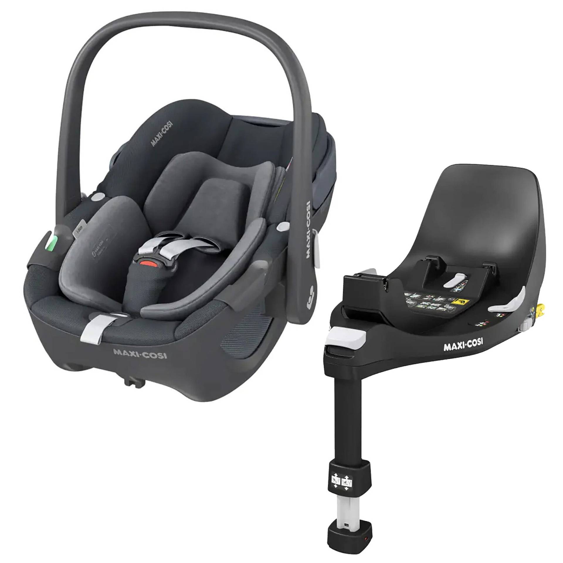 Maxi-Cosi Pebble 360 Babyschale inkl. FamilyFix 360 Basis, Essential Graphite von Maxi-Cosi