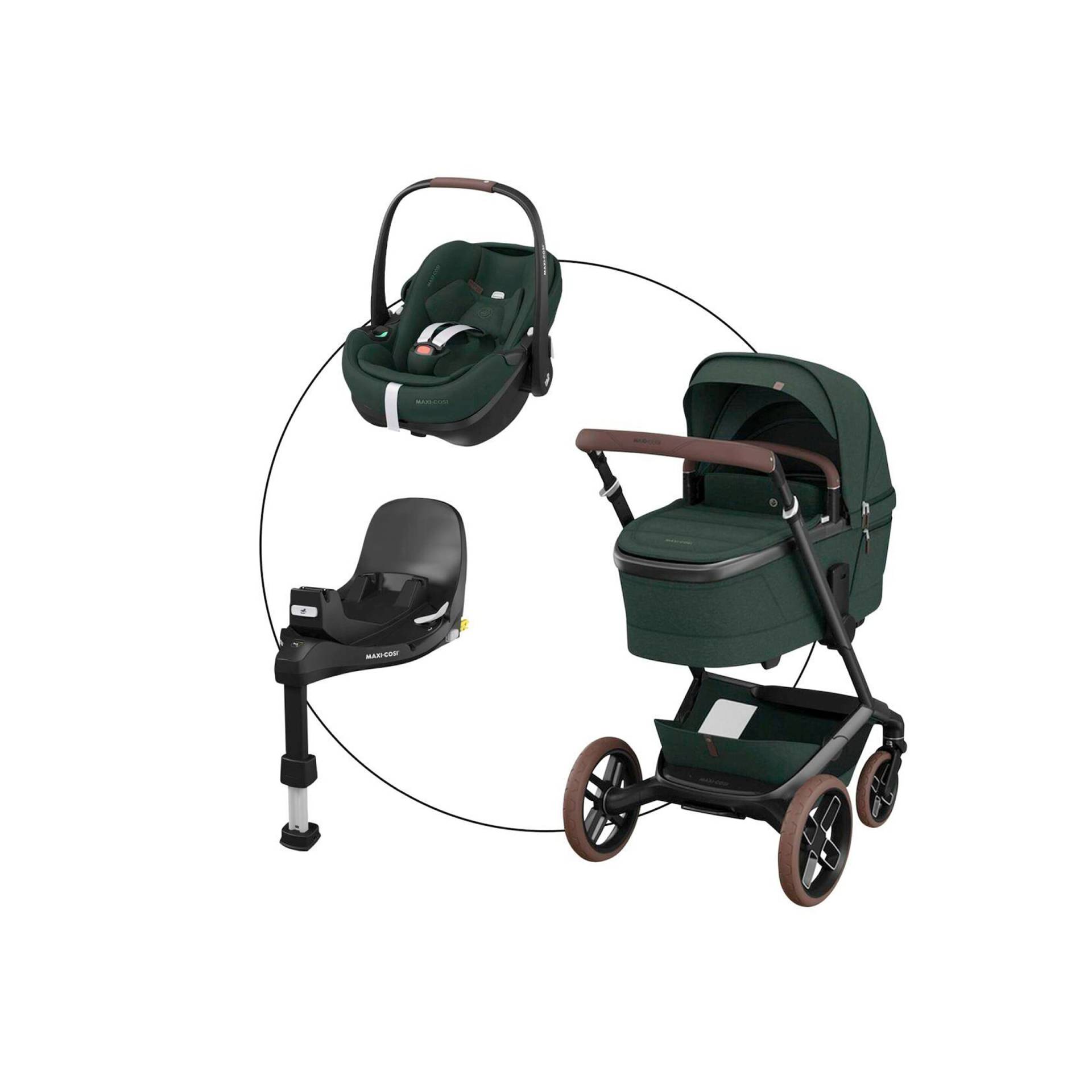 Maxi-Cosi Premium Kombikinderwagen Fame inkl. Babyschale Pebble 360 Pro 2 und Isofix-Basis FamilyFix 360 Pro gruen Maxi-Cosi Premium Kombikinderwagen Fame inkl. Babyschale Pebble 360 Pro 2 und Isofix-Basis FamilyFix 360 Pro gruen von Maxi-Cosi