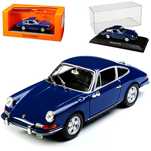 Porsche 911 S Coupe Urmodell Blau 1963-1973 1/43 Minichamps Maxichamps Modell Auto mit individiuellem Wunschkennzeichen von Maxichamps Minichamps