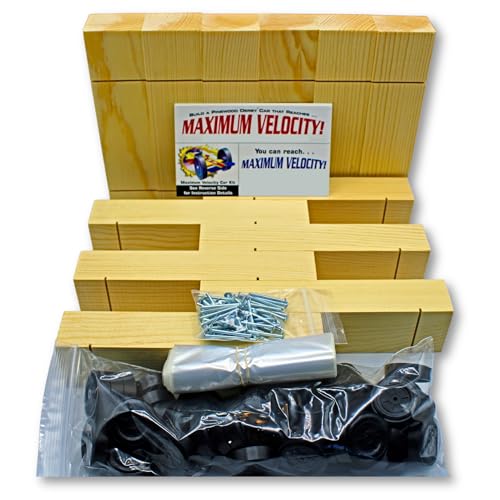 Maximum Velocity Derby Auto-Kits | Großpackung (12 Stück) | Kiefernholz-Block-Kits inkl. Räder und Achsen | Kiefer-Auto-Kits von Maximum Velocity