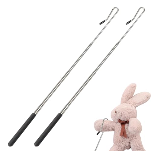 Maxqzin 2 Stück 53,3 cm große Puppenstangen, verstellbare Puppengriffe, Armkontrolle, Stange, Puppenstange, Metallpuppenstab, Zubehör, ausziehbarer Metallpuppenstab für kleine und große Puppen von Maxqzin