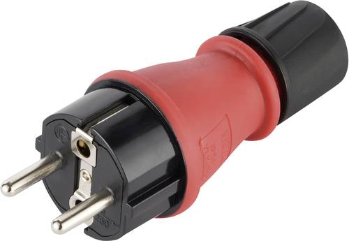 Maxtrack NV 48L Schutzkontaktstecker Kunststoff Schwarz/Rot IP54 von Maxtrack