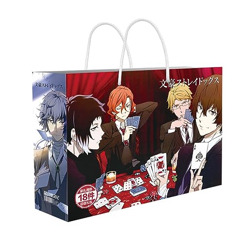 18 Stück Bungo Stray Dogs Peripheriegeräte Geschenk, Bungo Stray Dogs Anime Fanzine Figur Poster Sammlerkarte Broche... Für Fan-Sammlung Display von MayDee