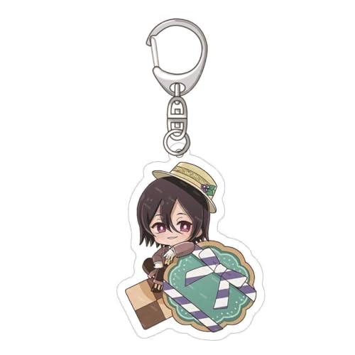 Bungo Stray Dogs Manga Schlüsselanhänger Dazai Akutagawa Anime Chibi Figur Anhänger Acryl Schlüsselanhänger Für Fans Sammlung 6cm Keychain (D) von MayDee