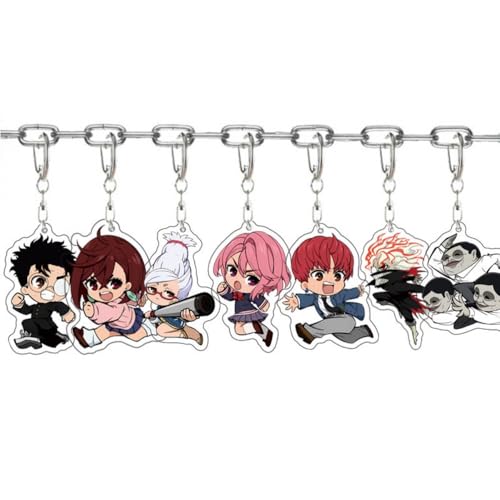 DANDADA Manga Figur Acryl Schlüsselanhänger Dan Da Dan Keychain Anime Figure Mo Mo Okarun Cosplay Kintama Hunt Saga Deco 7 Set von MayDee