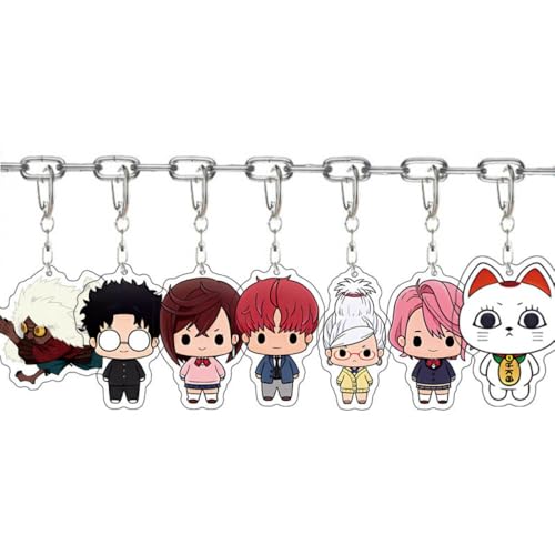 DANDADA Manga Figur Acryl Schlüsselanhänger Dan Da Dan Keychain Anime Figure Mo Mo Okarun Cosplay Kintama Hunt Saga Deco 7pcs von MayDee