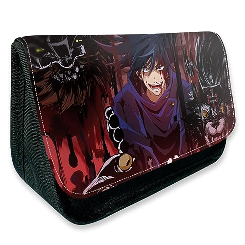 MayDee Jujutsu gojo Kaise Anime Peripherie Zipper Flap Federtasche, Full Colour Gedruckt Federmäppchen Schulbedarf (G) von MayDee