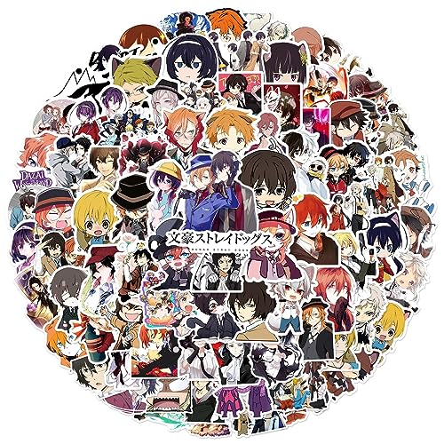 MayDee 100pcs Bungo Stray Dogs Aufkleber PVC Wasserdichte Graffiti Aufkleber, Anime Dazai DIY Gepäck Kühlschrank Laptop Skateboard Aufkleber Personalisierte Kombination Nicht Wiederholt von MayDee