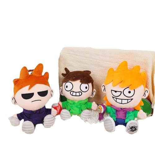 MayDee 3 Eddsworld Plüschtier, Eddsworld Game Plush Puppe Süßer Cartoon Plush Doll Deko Geschenk for Kinder Teens Weich Bequem Stoffpuppen 30cm von MayDee