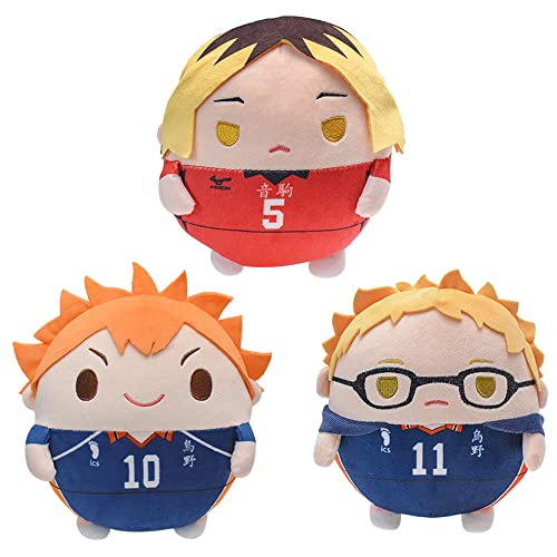 MayDee Anime Haikyuu Plüschtiere 20cm/7.8in, Anime Figur 3 Plüsch Puppe Für Kinder Teens Niedlich Rundes Plüsch Spielzeug Für Dekoration von MayDee