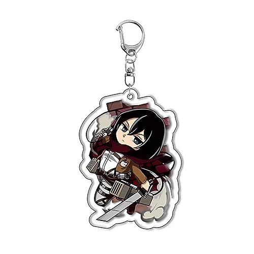 MayDee Attack on Titan Figur Schlüsselanhänger Anime Cosplay Accessories Ackerman Arcyl Anhänger Für Fan-Sammlung Geschenk Dekoration (F) von MayDee