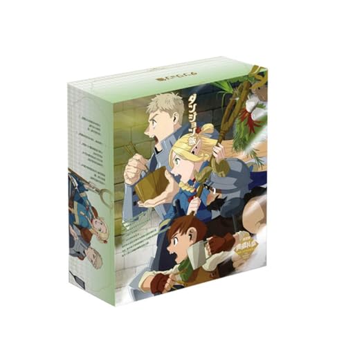 MayDee Delicious Dungeon Meshi Sammler Geschenk Box Laios DIY Character Stand Anime Glückspackung, Dungeon Meshi Badge Postkarten Poster Lesezeichen Für Fan-Sammlerstücke von MayDee