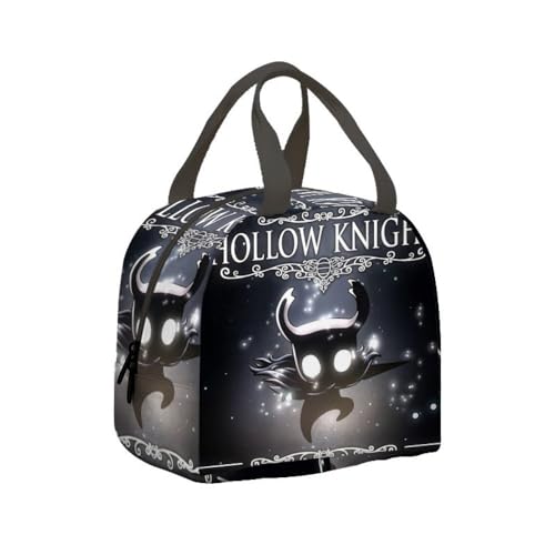 MayDee Hollow Knight Brotdosen Lunch Bag, Cartoon Isolierte Lunchbox Für Grundschüler Hollow Knight Vollfarbig Bedruckte Handtasche Brotbeutel & Lunchbags Wärme Und Haltbarkeit, Unisex Schüler (C) von MayDee