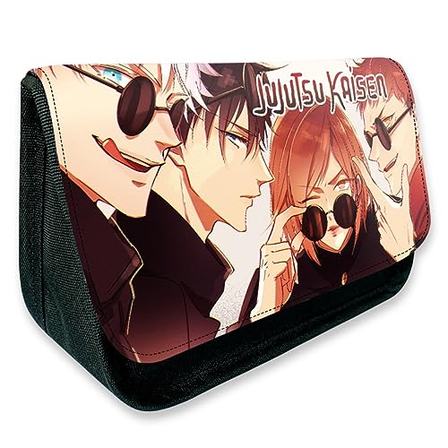 MayDee Jujutsu gojo Kaise Anime Peripherie Zipper Flap Federtasche, Full Colour Gedruckt Federmäppchen Schulbedarf (D) von MayDee