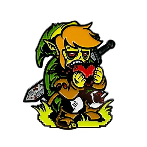 MayDee Z-lda Link Abzeichen Breath of The Wild Zombie Link Metall Abzeichen Z-lda Game Collection Buch Tasche Dekoration Brosche, Mehrfarbig von MayDee