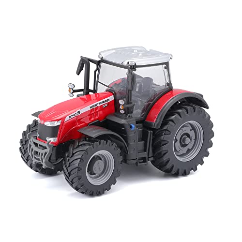 Bburago | Bauernhof-Kollektion | Massey Fergusson Traktor mit Reibung | Miniatur-Auto-Nachbildung im Maßstab 1:43 | Rot | Spielzeug für Kinder zum Sammeln | B18-31613, Vielfältig von Bburago