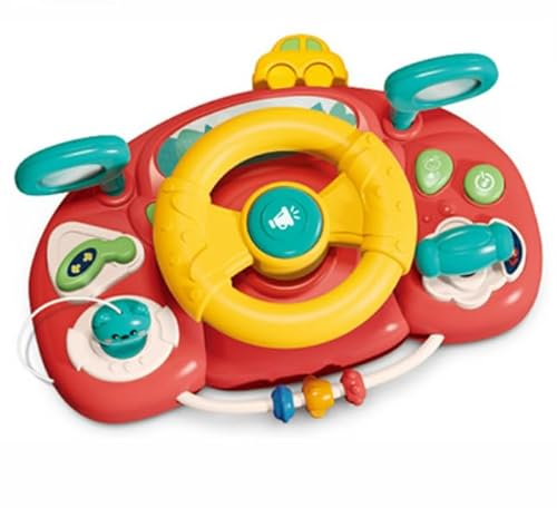 Maycoly Lenkrad Spielzeug für Kinder,Multifunktions-Auto Lenkrad mit Licht und Geräuschen,Lenkrad für Auto für Kinder,Geschenk für Jungen und Mädchen ab 3 Jahre,Rot Maycoly Lenkrad Spielzeug für Kinder,Multifunktions-Auto Lenkrad mit Licht und Geräuschen,Lenkrad für Auto für Kinder,Geschenk für Jungen und Mädchen ab 3 Jahre,Rot von Maycoly