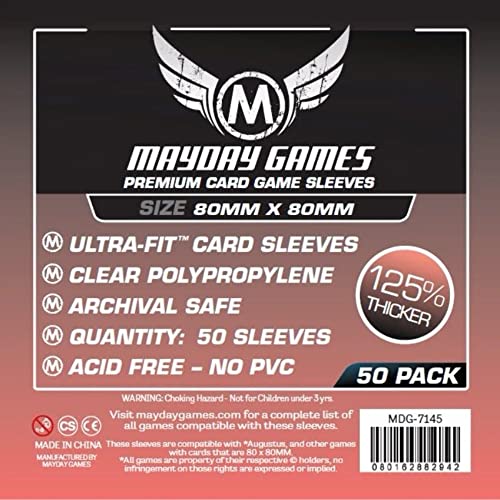 50 Mayday 80 x 80 Square Premium Card Sleeves Board Game - Brettspiel Hüllen von Mayday Games