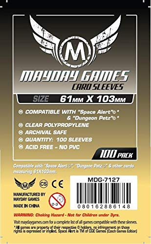 Magnum Space Card Sleeve "Space Alert" (100pcs) 61x103mm - 7127 von Mayday Games