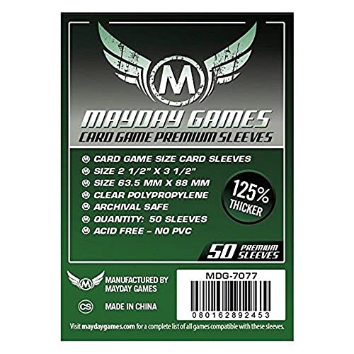 Mayday Premium 50 Card Sleeves 63.5mm x 88mm von Mayday Games