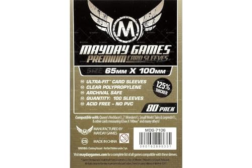 Premium Magnum Copper Sleeve (80) 65 x 100mm -"7 Wonders" - 7106 von Mayday Games