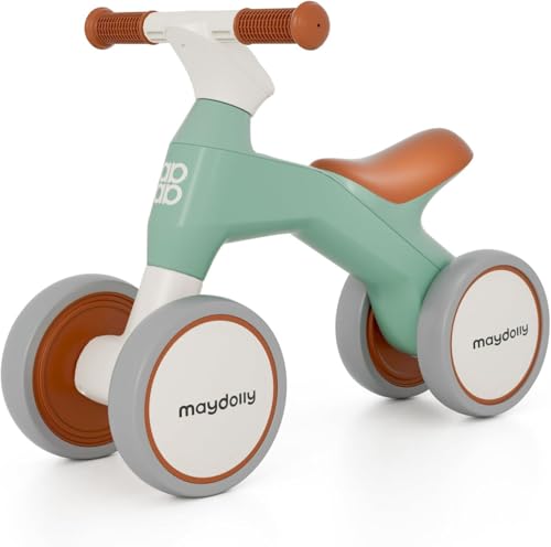 Maydolly Kinder Laufrad ab 1 Jahr, Lauflernrad Spielzeug für 10-36 Monate Baby, Erstes Fahrrad ohne Pedal mit 4 Rädern, Kleinkinder Erste Geburtstag Geschenk, Baby Spielzeug 1 Jahr,grün von Maydolly