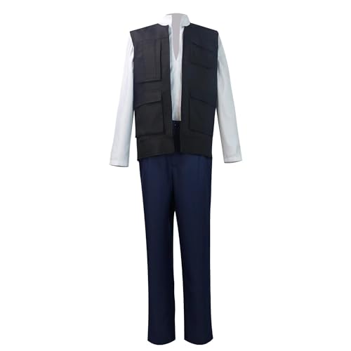 Mayerilby Herren Han Solo Kostüm Komplettes Set mit Weste Hose Shirt Han Solo Cosplay Kostüm Outfit, HAN SOLO, Small von Mayerilby