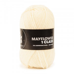 Mayflower 1 Class Garn Unicolor 16 Marshmallow Weiß von Mayflower