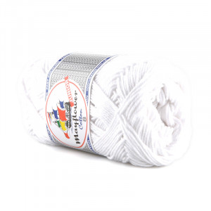 Mayflower Cotton 8/4 Garn Unicolor 1402 Hvid von Mayflower