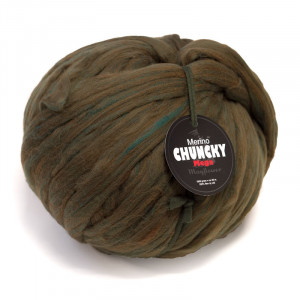 Mayflower Mega Chunky Garn Unicolor 1009 Grün Melange von Mayflower