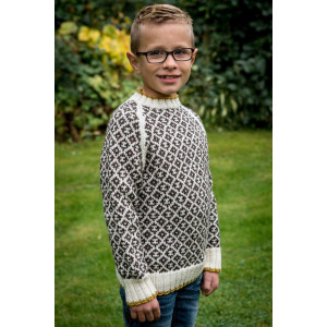 Mayflower Strickmuster mit Kit Pullover mit graphischem Mosaikmuster G - 10 år von Mayflower