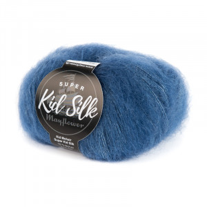 Mayflower Super Kid Silk Garn Unicolor 08 Blau von Mayflower