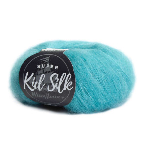 Mayflower Super Kid Silk Garn Unicolor 87 Mittel Aqua von Mayflower