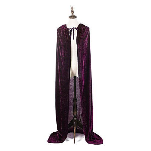 Halloweenkostüm Frauen Männer Cosplay Kap Mantel Kostüm für Rollenspiele (Purple, 150cm) von Mayplous