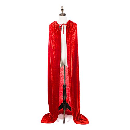 Halloweenkostüm Frauen Männer Cosplay Kap Mantel Kostüm für Rollenspiele (Red, 150cm) von Mayplous