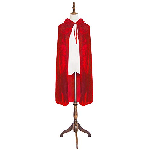 Halloweenkostüm Frauen Männer Cosplay Kap Mantel Kostüm für Rollenspiele (Red, 100cm) von Mayplous