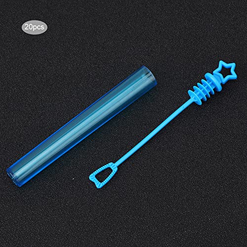 20 Stück Bubble Wands Tube Elegante Leere Seifenflasche Spielzeug Party Dekoration (fünfzackiger Stern blau) von Mayueri