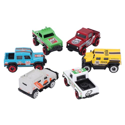 6-teiliges Legierungs-Rennwagen-Set Im Maßstab 1:64, Hohe Simulation, Tragbar, Zum Sammeln, aus Druckguss, Zum Zurückziehen, Spielzeugautos, Zarte Klassische Fahrzeuge von Mayueri