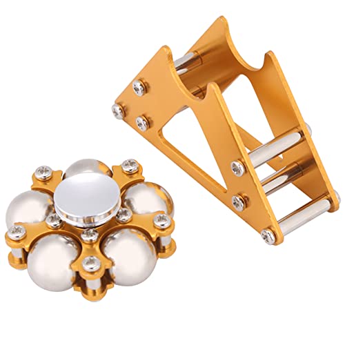 Aluminiumlegierung Riesenrad Gyro Perlen Perlen Stativ Stressabbau Spielzeug Rauchen ADHS Angst Erwachsene Gelb von Mayueri