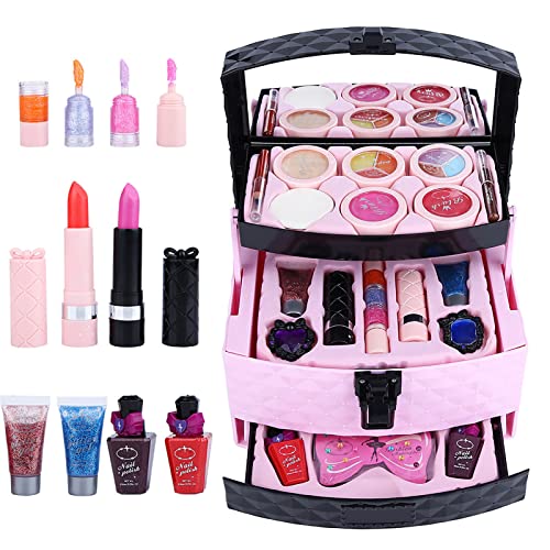 Mädchen-Make-up-Set, Kosmetik-Set, Lustiges Schönheitsspielzeug für Mädchen, Prinzessinnen-Anziehsachen von Mayueri