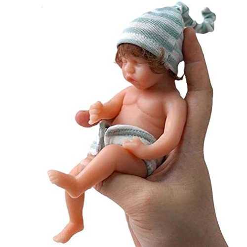 Mayueri 6-Zoll-Mini-Silikon-Babypuppen, Lebensechte Wiedergeborene Babys für Zum Spielen von Mayueri