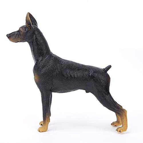 Mayueri Simulation Tier Modell Frühe Bildung Hund Statue Spielzeug Schwarz Dobermann für Lernen Spielen Wohnkultur Fotografie Requisiten von Mayueri