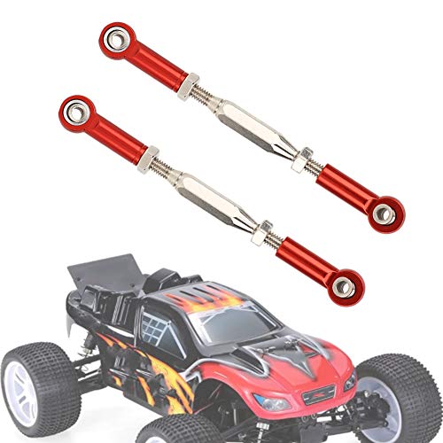 Mayueri Verstellbarer Aluminium-Servoglieder-Spurstangensatz, Präzisions-Upgrade-Teile RC-Autos, mit 5 Farboptionen, mit Redcat/EPX/HSP ZD Racing Kompatible Modelle (Rot) von Mayueri