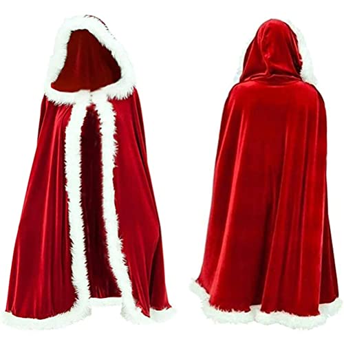 Roter Umhang mit Kapuze, Weihnachtskostüm, Weihnachtsmann-Umhang für Weihnachtsfeier, Cosplay von Mayueri