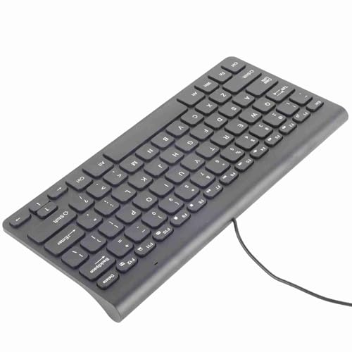 Mayueri USB-Kabel-Tastatur-Maus-Set, Kompaktes, Leichtes, Dünnes Design, Solide Tasten, Plug-and-Play, PC-Laptop, Kunststoffmaterial (Schwarz) von Mayueri