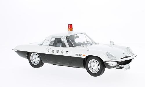 Mazda Cosmo Sport, weiss/schwarz, RHD, Polizei Japan, 0, Modellauto, Fertigmodell, Triple 9 Collection 1:18 von Mazda