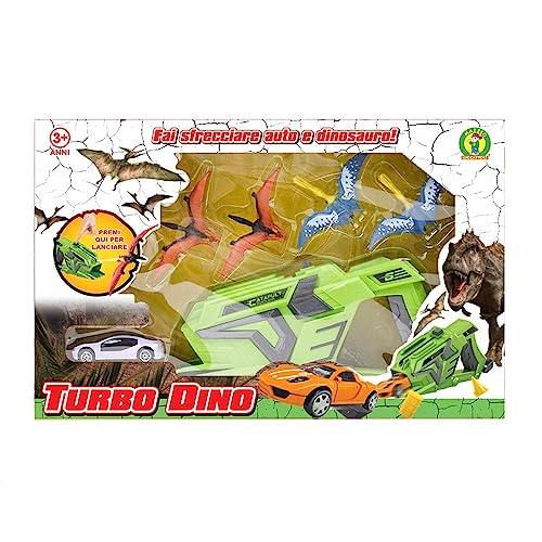 Mazzeo Giocattoli Spielzeugwerfer mit Auto und Dinosaurier von Mazzeo Giocattoli